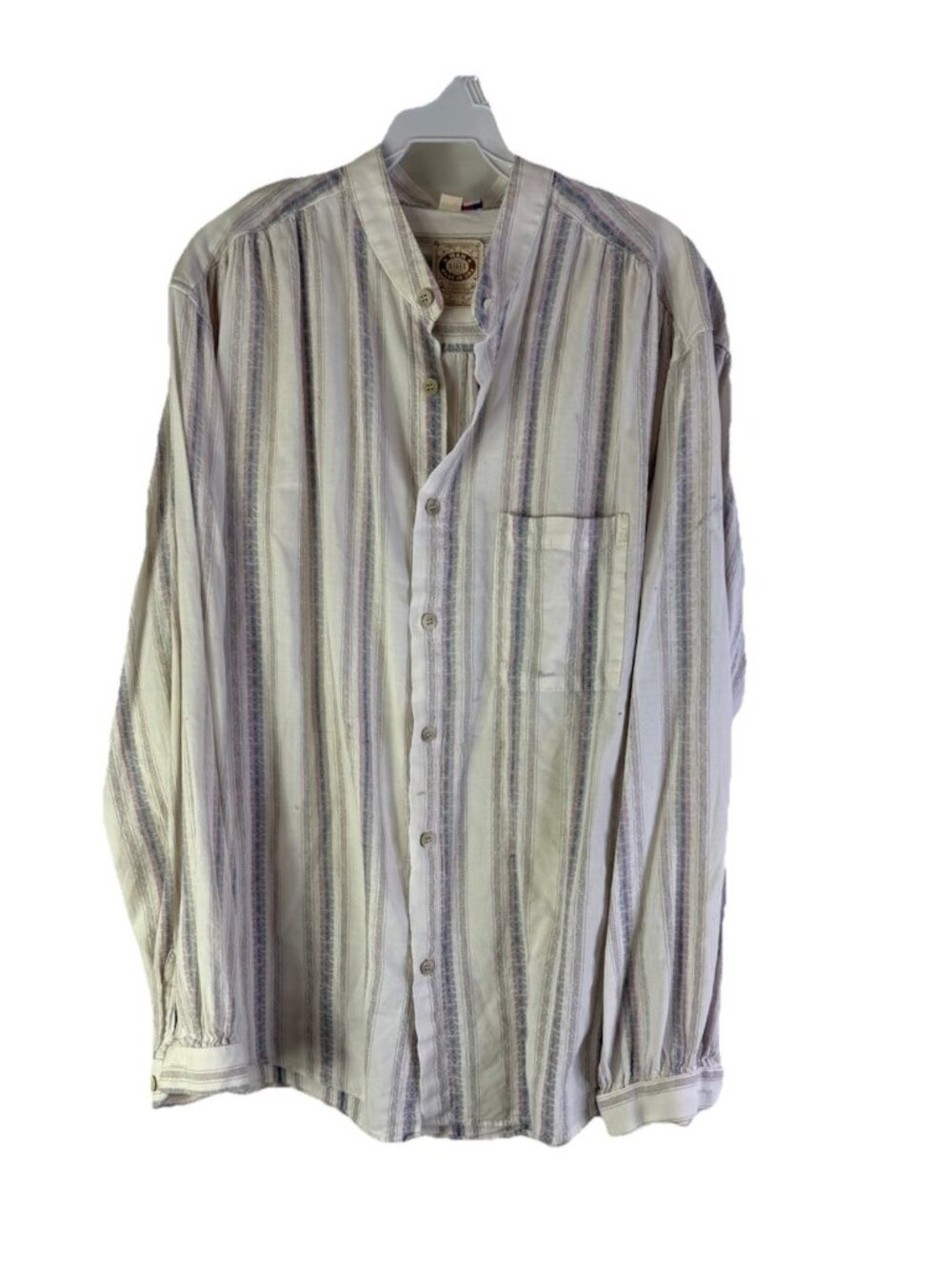 Wah Maker Frontier Button Shirt Cotton Rainbow Stripe